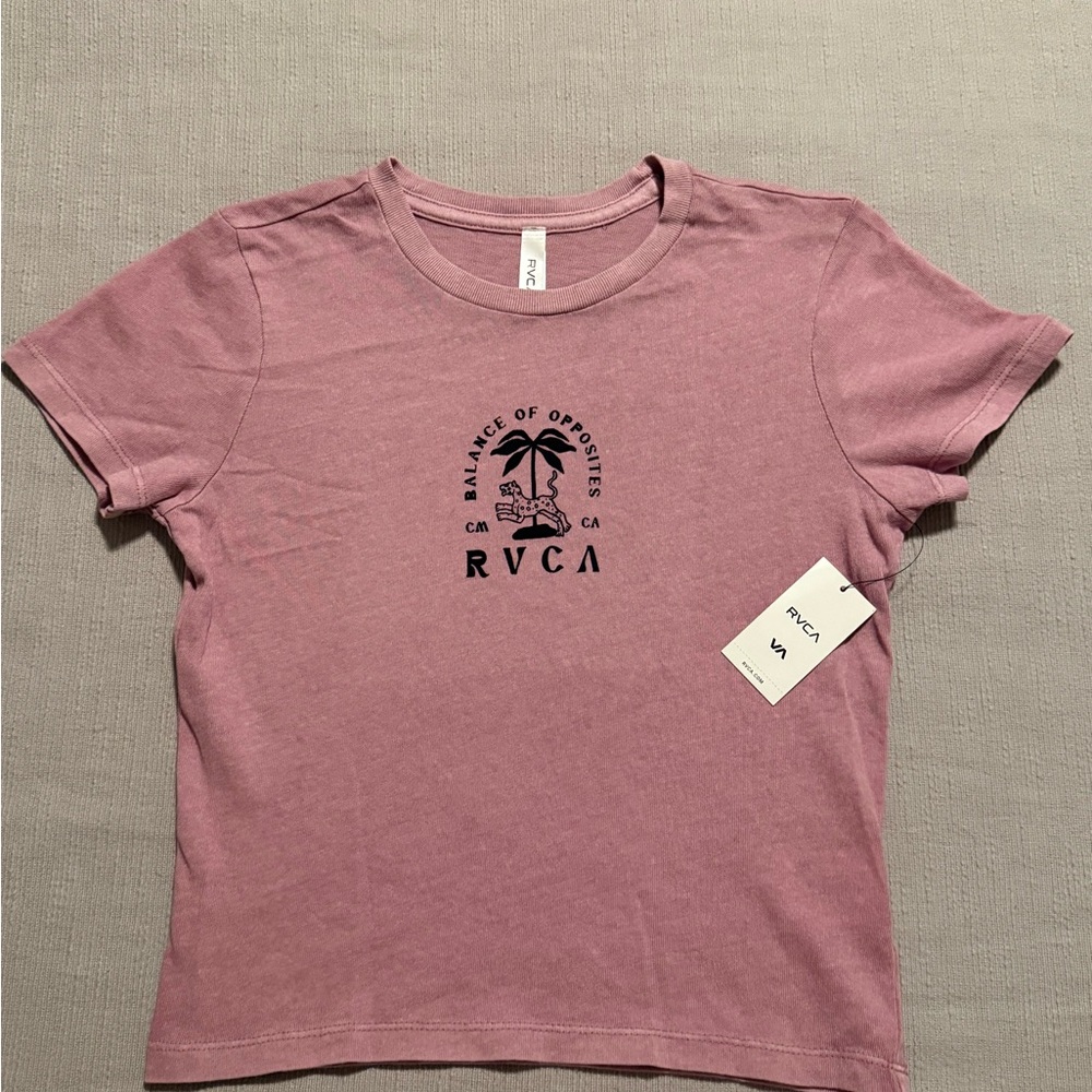 RVCA Women's Pink That Balance Baby Tee